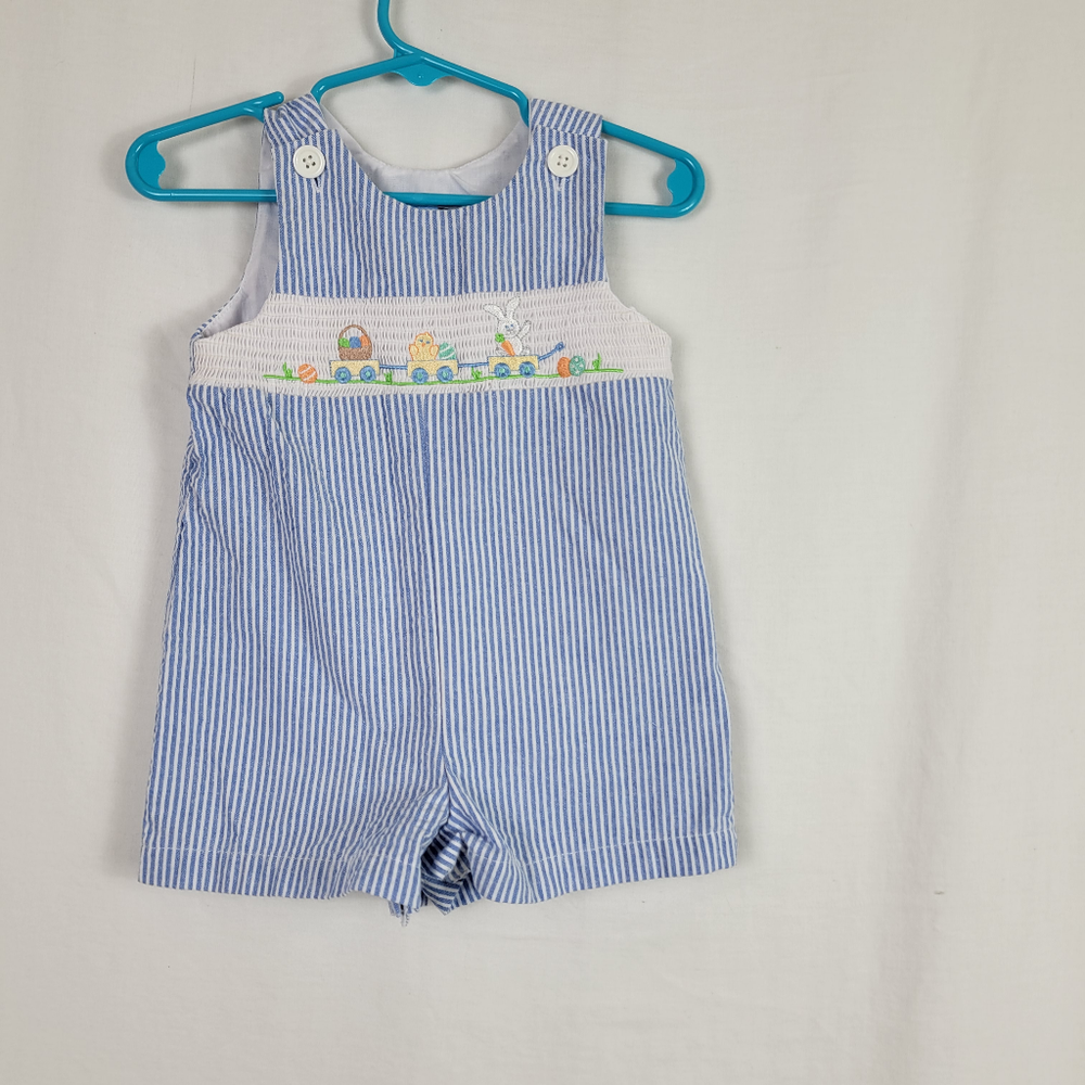 Smocked Easter Overalls Boys